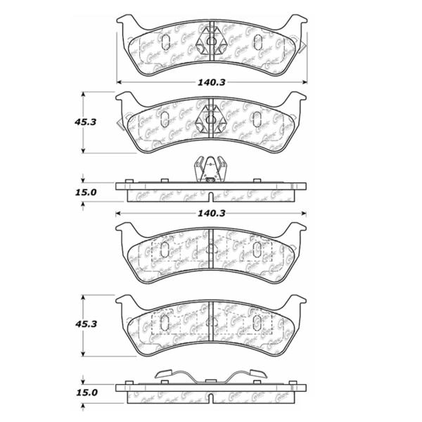 Centric Parts Posi-Quiet Metallic Pad, 104.06250 104.06250 - main